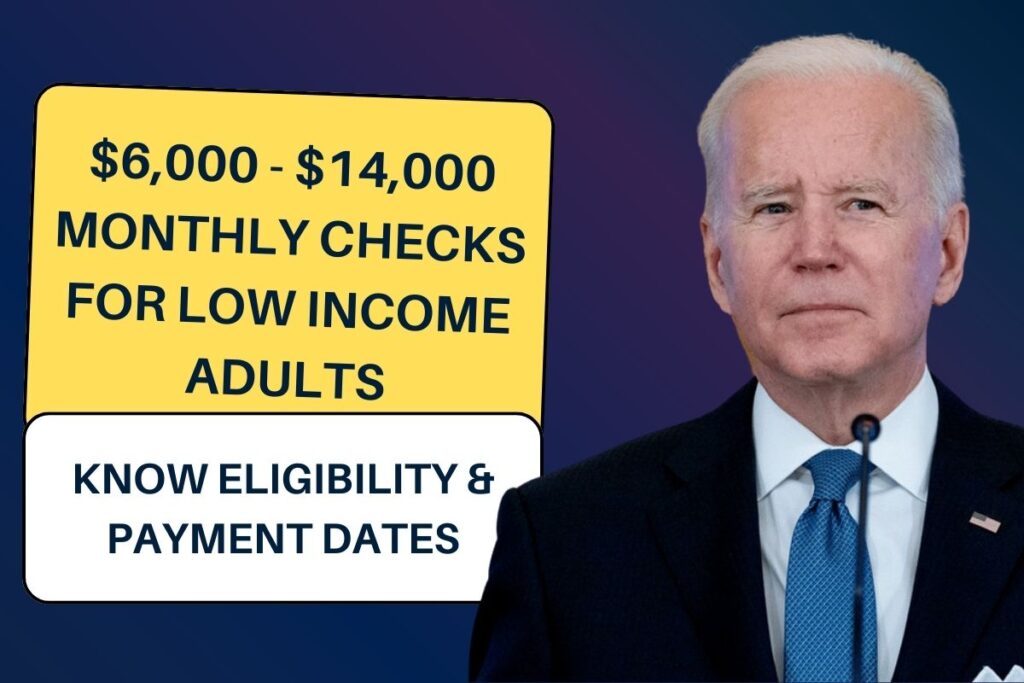 $6,000 - $14,000 Monthly Checks for Low Income Adults: Know Eligibility & Payment Dates
